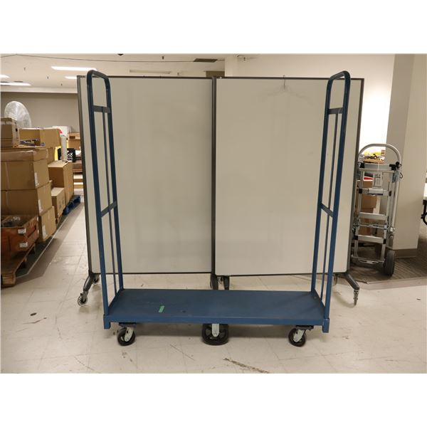 CHARIOT À PLATEAU EN METAL 6-ROUES 59"x18"