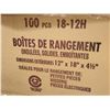 Image 3 : LOT DE 6 BTE DE 100 BOITES DE RANGEMENT 12"x18""x4.25"