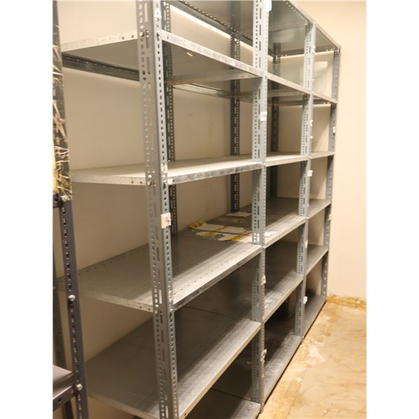 ÉTAGÈRE EN METAL 100" HAUTEUR TABLETTES @: 5(36"x12") 18(36"x24") 12(48"x12") 6(48"x18)