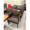 Image 1 : LOT DE 6 CHAISES EN CUIRETTE BRUNE