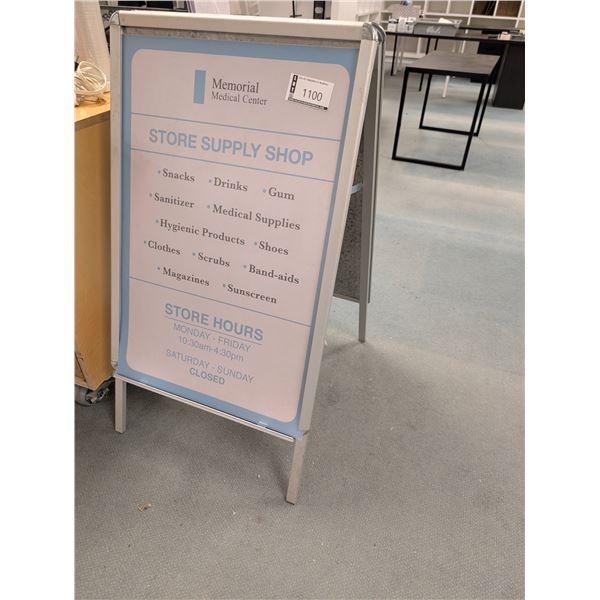 SUPPORT DE PANNEAU PLIANT