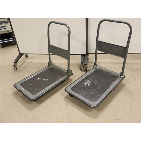 LOT DE 2 CHARIOT A PLATFORME PLIABLES
