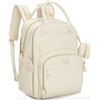 Image 2 : 4 New BabbleRoo Diaper Bag Backpacks - 3 Eggshell White & 1 Grey