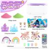 Image 2 : 6 New Unicorn Magic Sand Light-Up Boxes with Remotes - Age 3+ - Approx Retail Value 300$