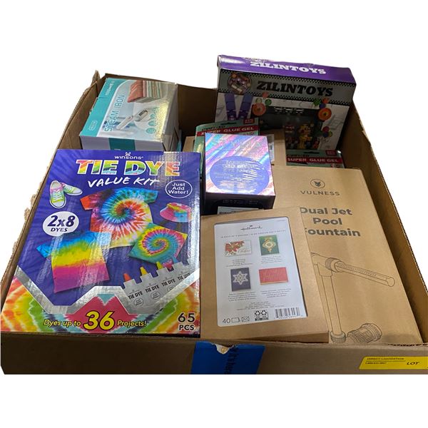 Surprise Bin of New Amazon Goods - Dual Jet Pool Fountain, Tie Dye Kit, Steam Iron, Marine Collagen 