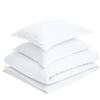 Image 1 : Amazon Basics Lightweight Microfiber 3-Piece Duvet Cover Set with Zipper Closure, Full/Queen, Pristi
