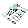Image 1 : Amazon Basics Household Tool Set with Storage Box, 150-Piece, Turquoise Retail $45