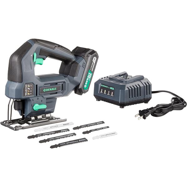 Amazon Brand - Denali by SKIL 20V Jig Saw Kit, Includes 2.0Ah Battery & Charger Retail $150