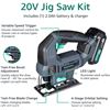 Image 2 : Amazon Brand - Denali by SKIL 20V Jig Saw Kit, Includes 2.0Ah Battery & Charger Retail $150