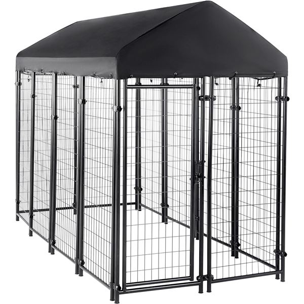 Amazon Basics - Welded Rectangular Outdoor Secure Wire Crate Kennel for Cat, Dog Large, Black, 259.0