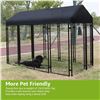 Image 2 : Amazon Basics - Welded Rectangular Outdoor Secure Wire Crate Kennel for Cat, Dog Large, Black, 259.0