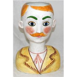 Horchow Ceramic Bust Vase-- Made in Italy