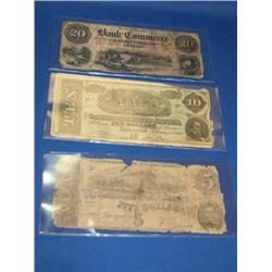 3 confederate Bills Times The Money