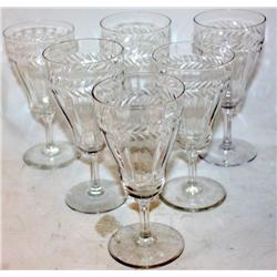 6 Crystal Goblets