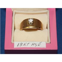 18KT Gold Plated Ring With CZ Diamond