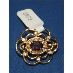 14KT GOLD PLATED Pin With Stone
