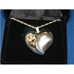 Gorham Sterling Pendant & Chain Sweet-Heart