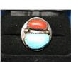 Image 1 : 925 Sterling Navajo Ring With Turquoise  & Coral