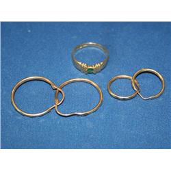 AAA Green Emerald Ring & Hoops Times The Money