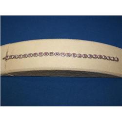 5.00Ctw Pink Sapphire & Diamond Tennis Bracelet