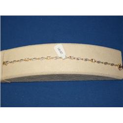 18K Over sterling White Topaz & Diamond Bracelet