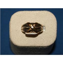925 Silver & 18K Gold Ring Total 6.3g