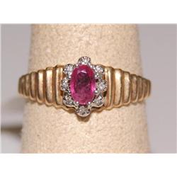 10kt Gold Plated Ruby Ring