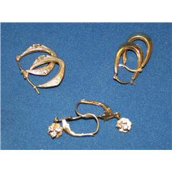 Diamonds Flower Earrings & Gold Earrings