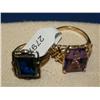 Image 1 : 5.00Ctw AAA Amethyst & Chatham Sapphire Ring