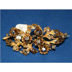 2.20Ctw Rare Diamonds 1700's Brooch Hand Made Desi