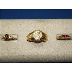 14kt Gold Vermeil Ruby, Garnet Gold Ring