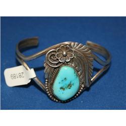 Old Pawn Navajo Ahasteen Tura & Sterling Bracelet