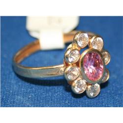 14K Gold With Pink Ice