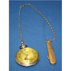 1920's Elgin Pocket Watch & Knife Include Original