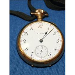 1910's Elgin Pocket Watch Wind-Up Hand Engrave