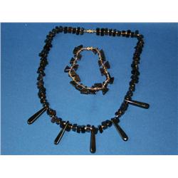 Onyx Necklace & Bracelet Set
