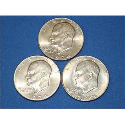 3 Eisenhower Dollars Times the money