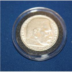Uncirculated 1939 WWII Nazi Coin With Swastika