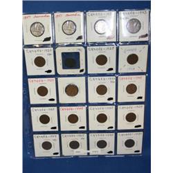 Sheet Of Canadian Coins