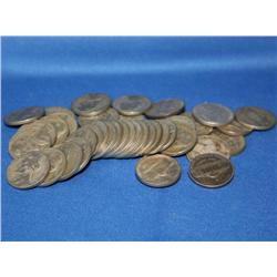 Lot Of Appr. 40 War Time Nickels 35% Silver