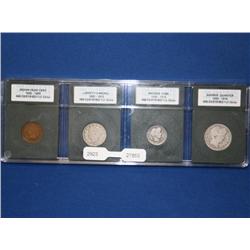 Set Of 4 Early 1900's Coins