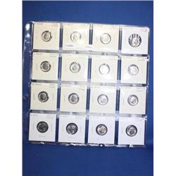 Sheet Roosevelt Dimes 1968-2002 16 Total