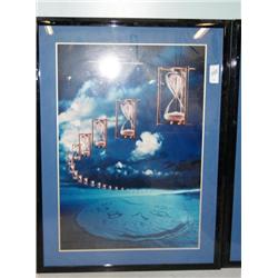 Set of 4 Large Framed Prints Earth & Science