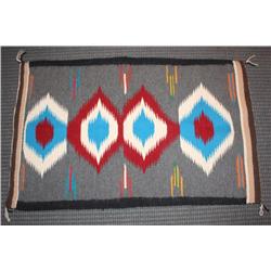 22" x 36" Navajo Loomed Rug Storm Pattern