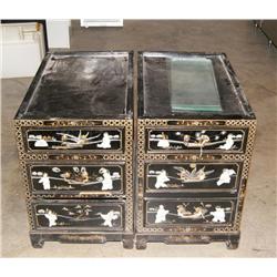 Set of two Asian Side Tables