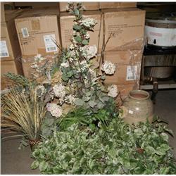 Lot of Fake House Plants & Floral Arrangements