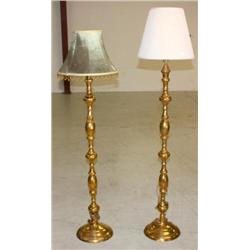 2 Brass Floor Standing Lamps