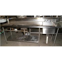 Stainless Steel Table W/Sink
