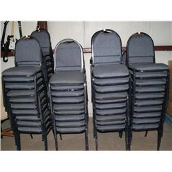 Blue Cloth Stacking Chairs