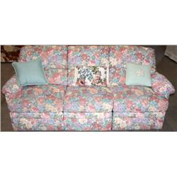 Flower Print Reclining Sofa